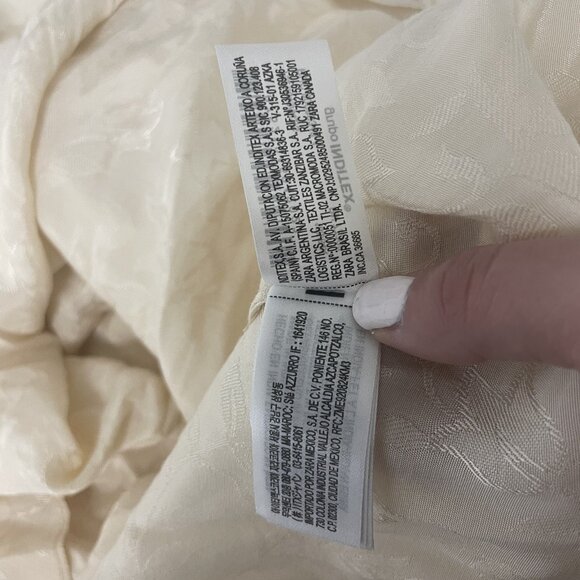 Zara ZW Collection Womens Jacquard Midi Dress Small Off White 7521/045 NWOT - Picture 6 of 13